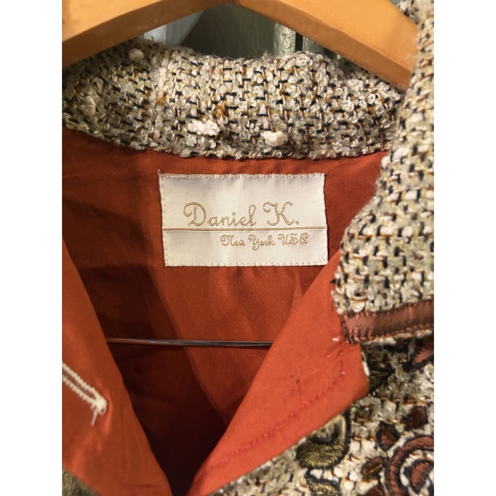 Vtg Tapestry Patchwork Daniel K Usa Bohemian Jack… - image 3